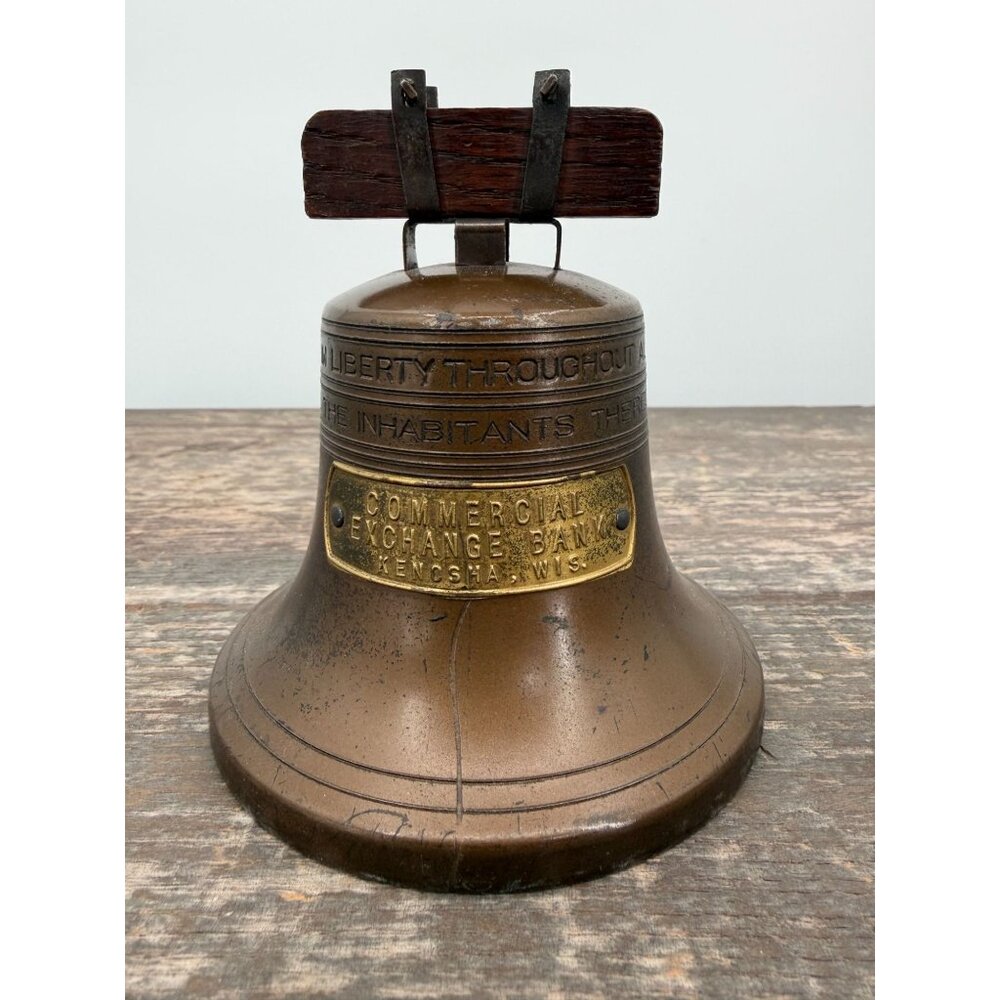 Antique Liberty Bell Bank The Commercial Exchange Bank Kenosha Wisconsin 80979